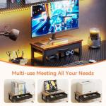 HEWORLIF Monitor Stand with Drawer and Storage