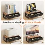 HEWORLIF Monitor Stand with Drawer and Storage