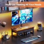 HEWORLIF Monitor Stand with Drawer and Storage