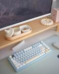 Bamboo Dual Monitor Shelf with Storage Solution
