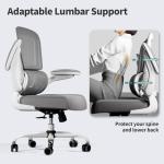 Ergonomic White Office Chair with Lumbar Support