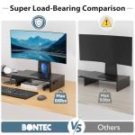 Dual Monitor Stand with Phone Holder & Storage