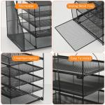 Black 5-Tier Desk Organizer and File Holder