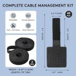 Cable Management Kit - 45 PCS Velcro Ties