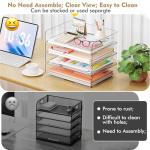 Acrylic Stackable Paper Organizer with 4 Trays