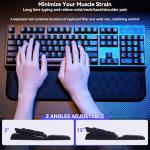 Ergonomic Memory Foam Wrist Rest and Keyboard Stand