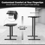 Electric Standing Desk with Memory Presets – Black
