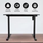Electric Standing Desk with Memory Presets – Black