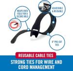 VELCRO Cable Ties for Smart Wire Management, 25ct