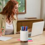 Ceramic Pen Holder for Desk Organization