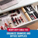 VELCRO Cable Ties for Smart Wire Management, 25ct