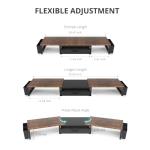 Wood Desk Organizer with Dual Monitor Stand