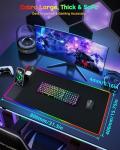 RGB Gaming Mouse Pad with Wireless Charging & Stand