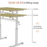 Roomfitters 40" Adjustable Crank Standing Desk