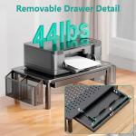 WALI Adjustable Monitor Stand with Drawer & Holder