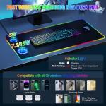 RGB Wireless Charging Mouse Pad with Phone Holder