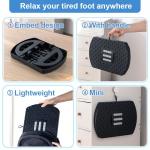 Ergonomic Under Desk Footrest with Massage Roller