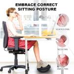 Ergonomic Under Desk Footrest with Massage Roller