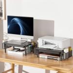 WALI Adjustable Monitor Stand with Drawer & Holder