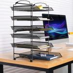 3-Tier Stackable Desktop Document Organizer, Black