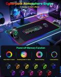 RGB Gaming Mouse Pad with Wireless Charging & Stand
