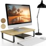 Stylish Wooden Monitor Stand for Ergonomic Workspace