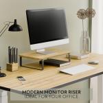 Stylish Wooden Monitor Stand for Ergonomic Workspace