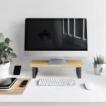Stylish Wooden Monitor Stand for Ergonomic Workspace