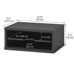 Black 2-Tier Stackable File Organizer and Monitor Stand