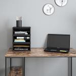 Black 2-Tier Stackable File Organizer and Monitor Stand