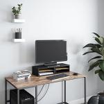 Black 2-Tier Stackable File Organizer and Monitor Stand