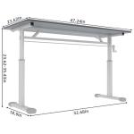 Manual Adjustable Crank Standing Desk for Home Office