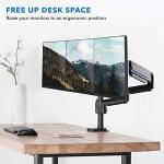 Triple Monitor Desk Mount with Full Motion Arms