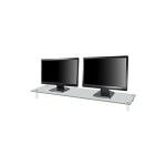 Extra-Wide Clear Glass Monitor Riser with Stability