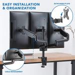 Triple Monitor Desk Mount with Full Motion Arms