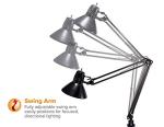 Bostitch LED Swing Arm Desk Lamp with Clamp