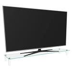 Extra-Wide Clear Glass Monitor Riser with Stability