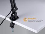 Bostitch LED Swing Arm Desk Lamp with Clamp