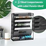 6-Tier Mesh Desk File Organizer with Tray