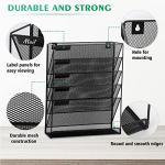 6-Tier Mesh Desk File Organizer with Tray