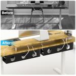 Under Desk Cable Management Tray Set - 2 Pcs