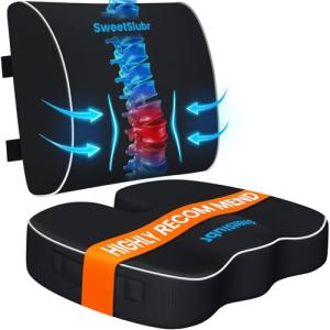 Ergonomic Memory Foam Seat Cushion & Lumbar Support