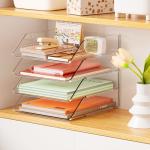 Clear Acrylic 4-Tier Paper Organizer for Desk