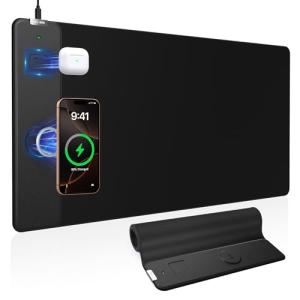 Magnetic Wireless Charging Mouse Pad, Large Gaming Mat