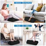 Ergonomic Under Desk Foot Rest Pillow - Black