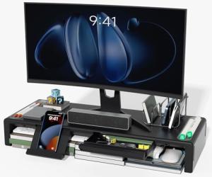 OImaster Adjustable Monitor Stand with Storage Drawer