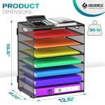 8-Tier Mesh Letter Tray Organizer with Handles