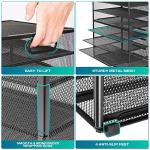 8-Tier Mesh Letter Tray Organizer with Handles