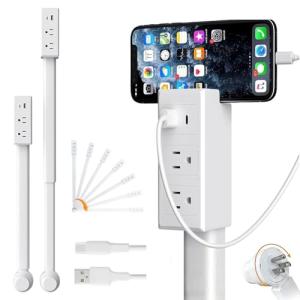 Adjustable Power Strip with USB-C and AC Outlets