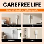 Adjustable Power Strip with USB-C and AC Outlets